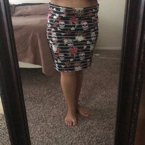 Torrid Skull Flower Skirt